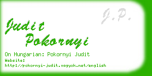 judit pokornyi business card